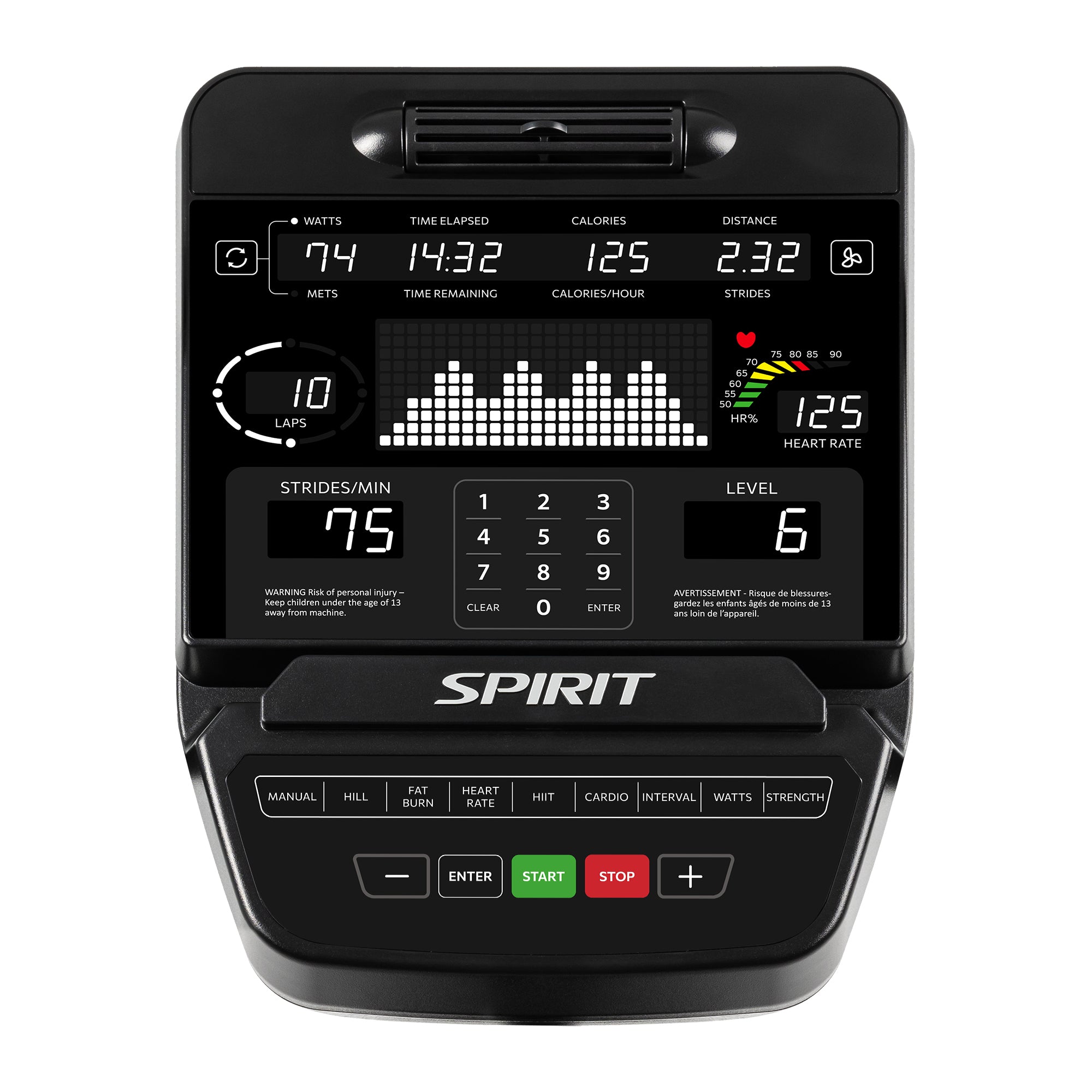 Spirit Ce900 Elliptical – elliptical – premium low-impact trainer