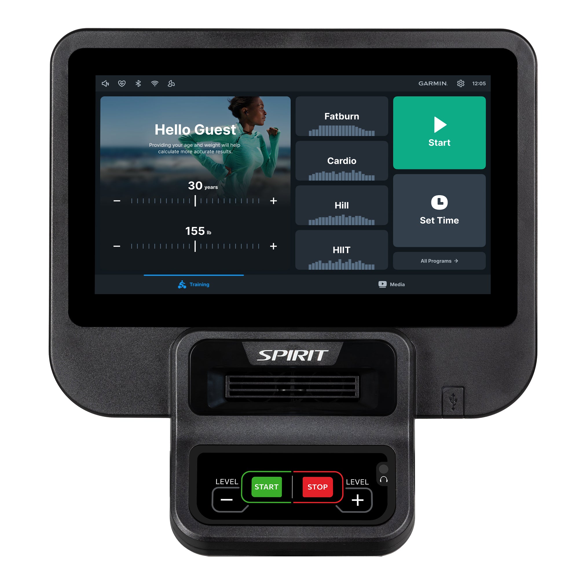 Spirit Cr800Ent Recumbentbike – exercise bike – high-quality indoor cycling equipment