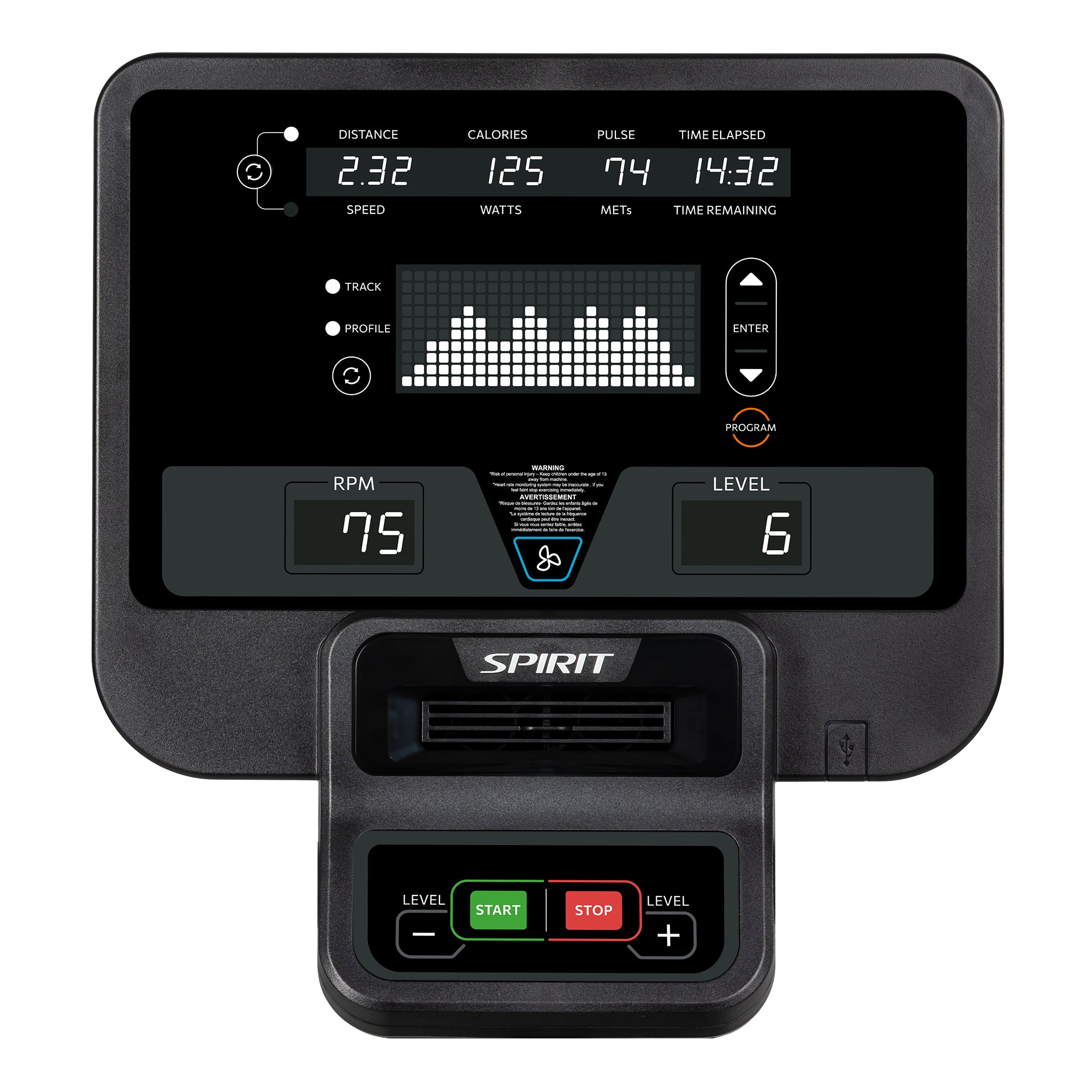 Spirit Crs800 Recumbentbike – exercise bike – high-quality indoor cycling equipment