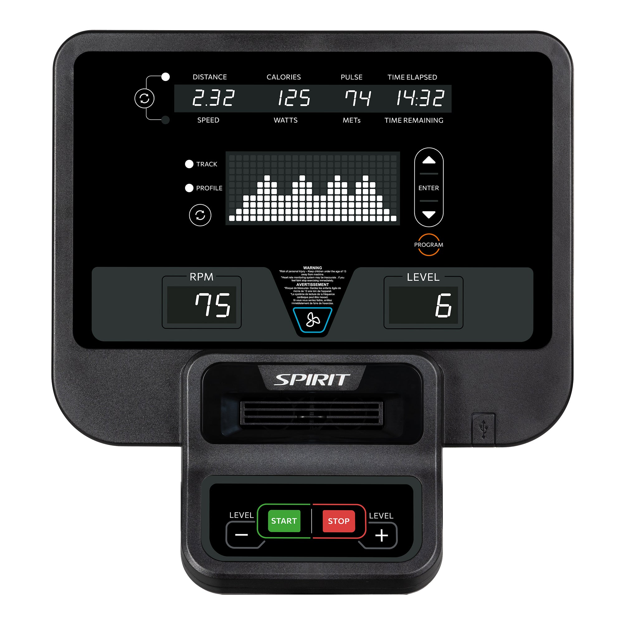 Spirit Cu800 Uprightbike – exercise bike – high-quality indoor cycling equipment