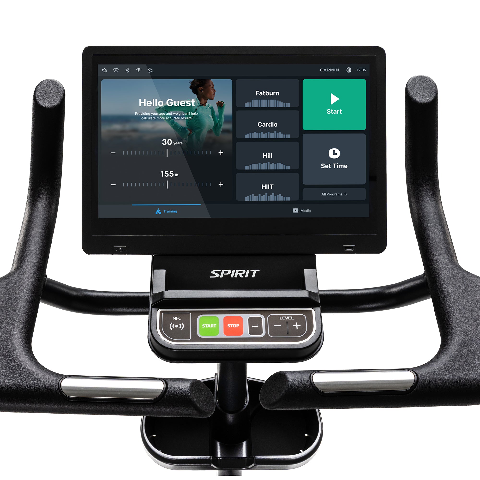 Spirit Cu1000Ent Uprightbike – exercise bike – high-quality indoor cycling equipment