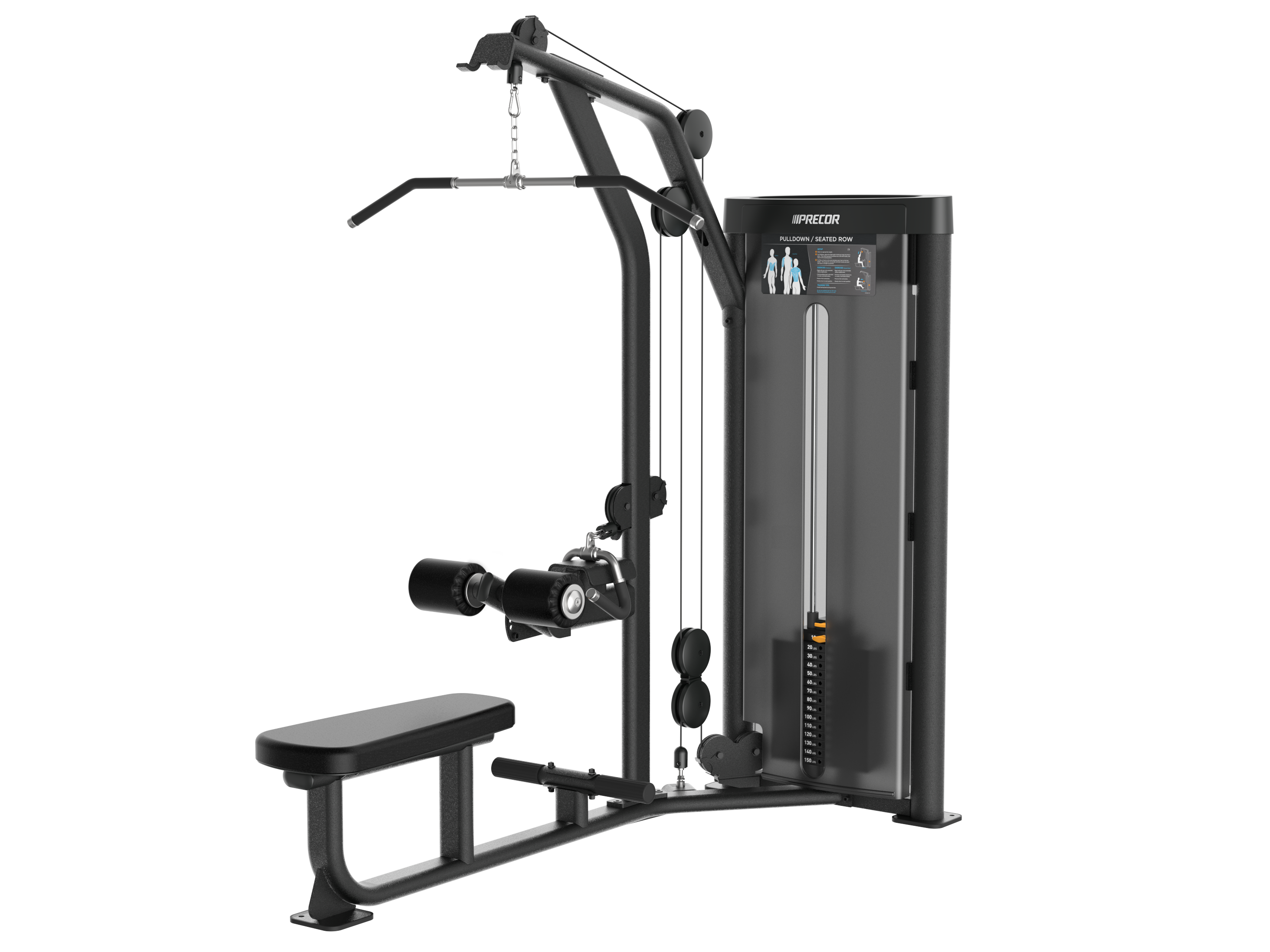 Precor Vitality Vsl026Bp Pulldown Seated Row – rowing machine – smooth full-body cardio trainer