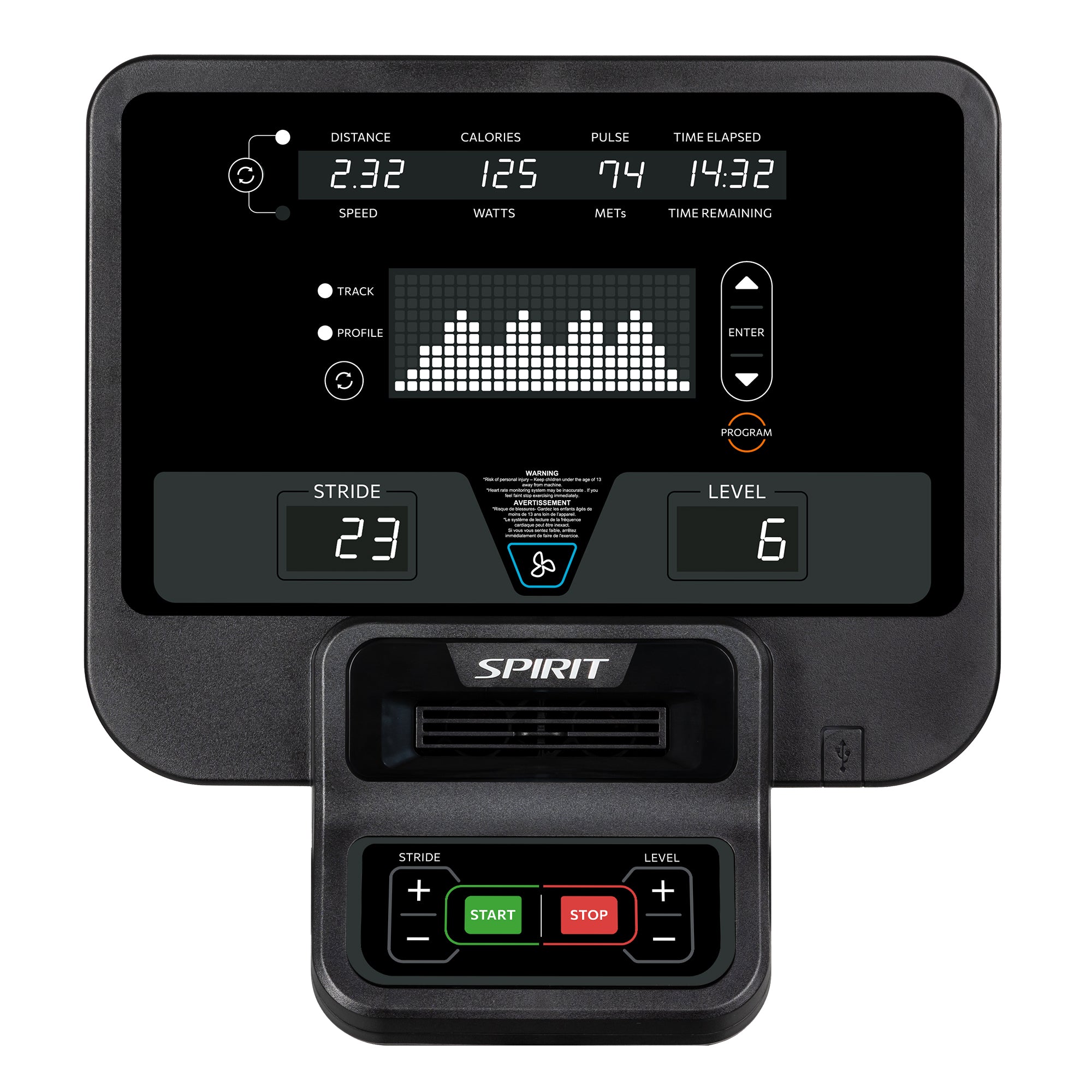 Spirit Ce850 Elliptical – elliptical – premium low-impact trainer