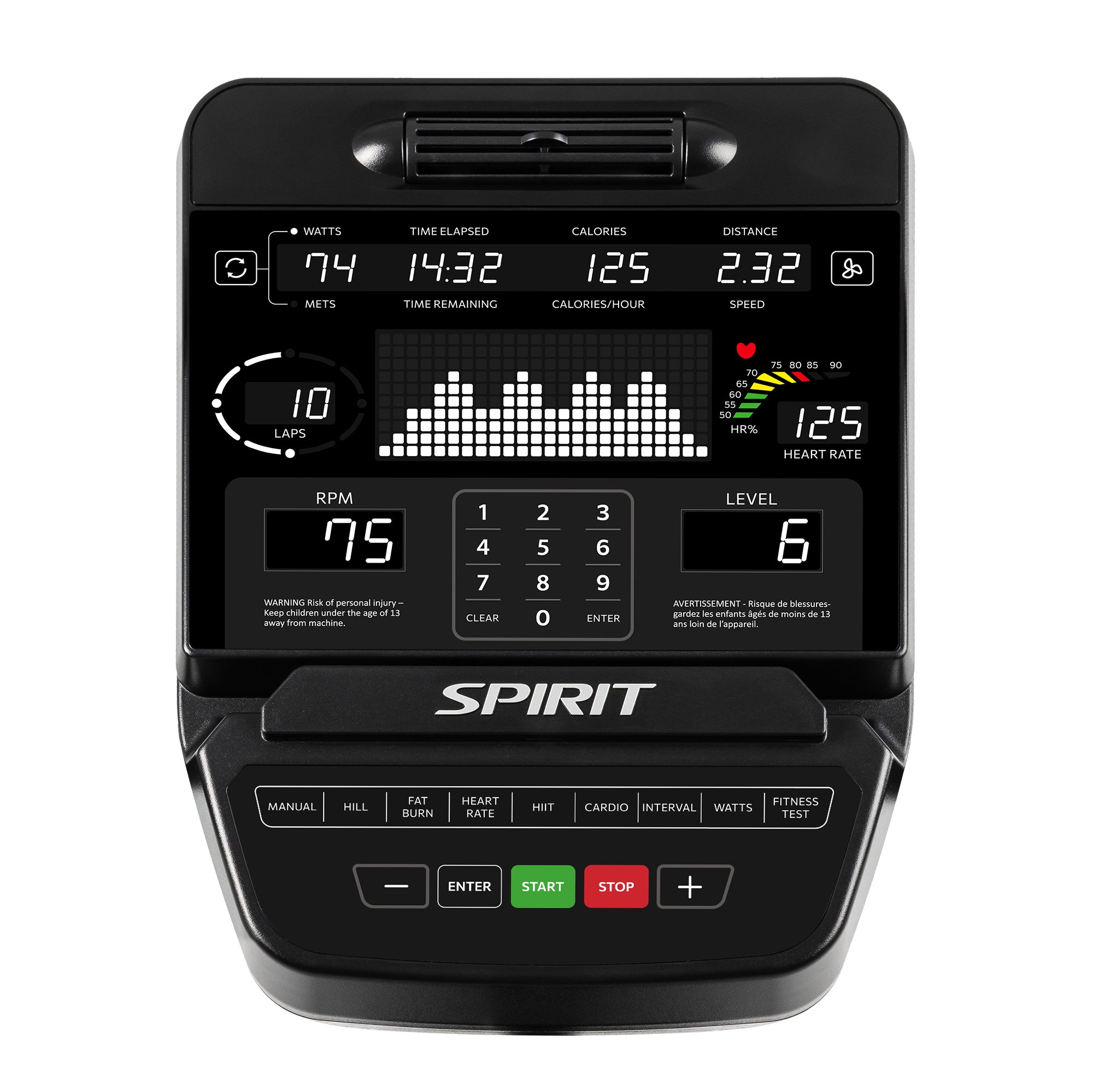 Spirit Cr900 Recumbentbike – exercise bike – high-quality indoor cycling equipment