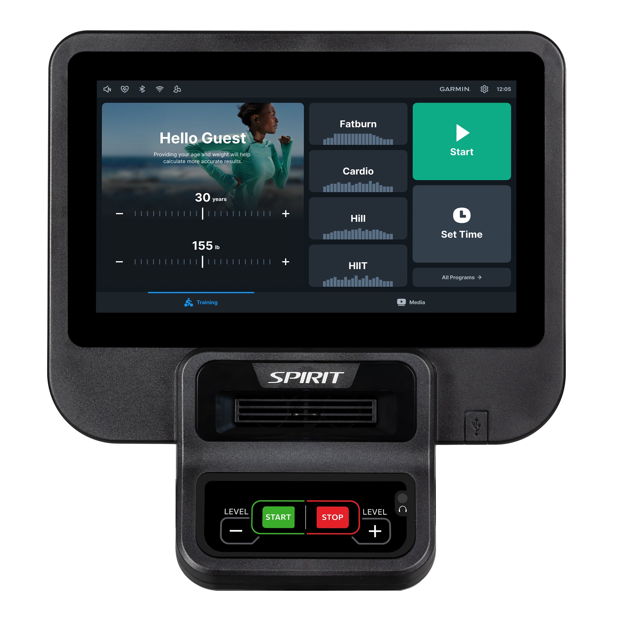 Spirit Cu800Ent Uprightbike – exercise bike – high-quality indoor cycling equipment