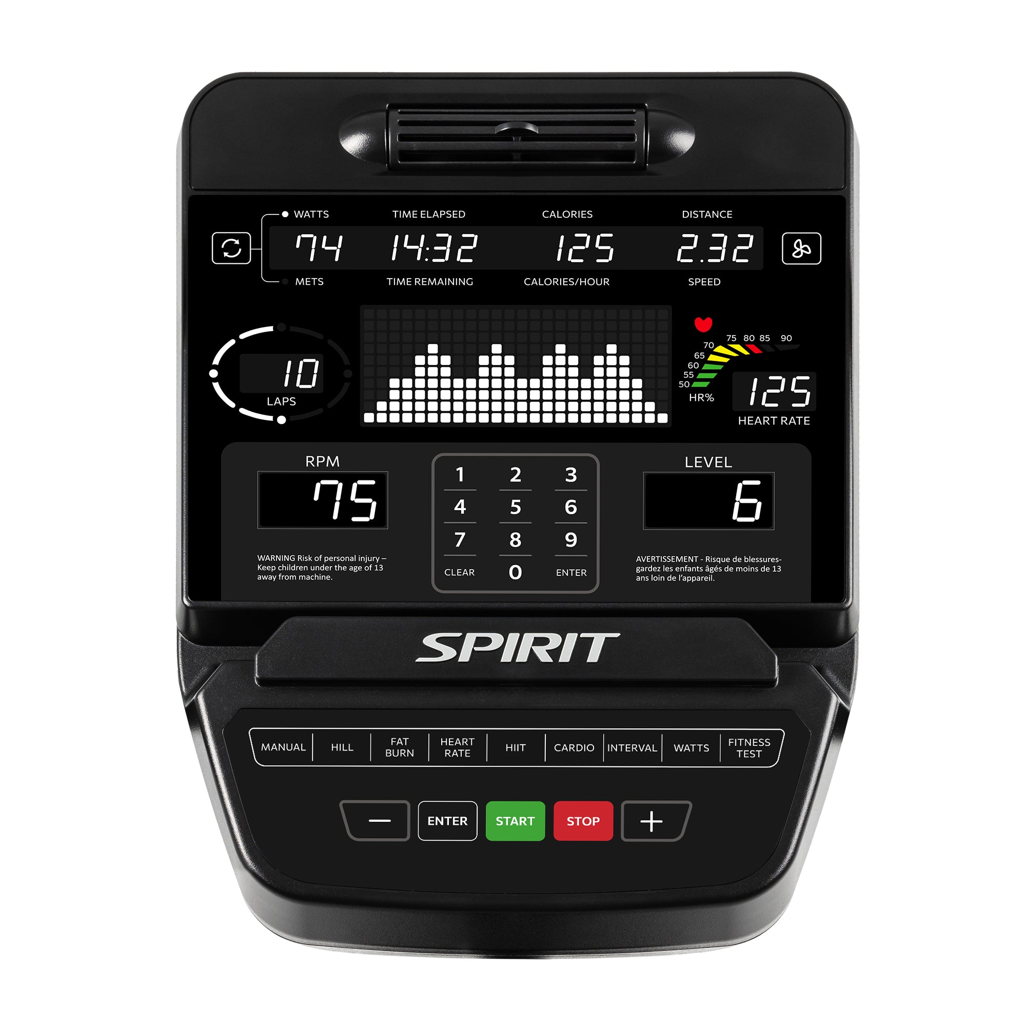 Spirit Cu900 Uprightbike – exercise bike – high-quality indoor cycling equipment